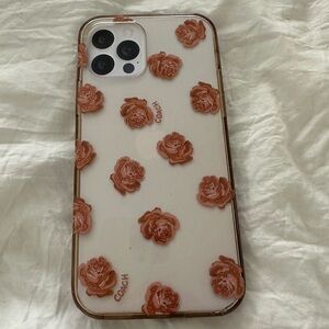 lightly used coach flower case for iphone 13 pro
